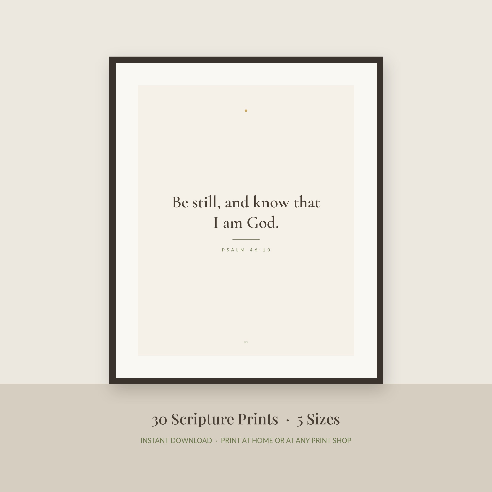 Scripture Wall Art Set, 30 Verses in 5 Sizes