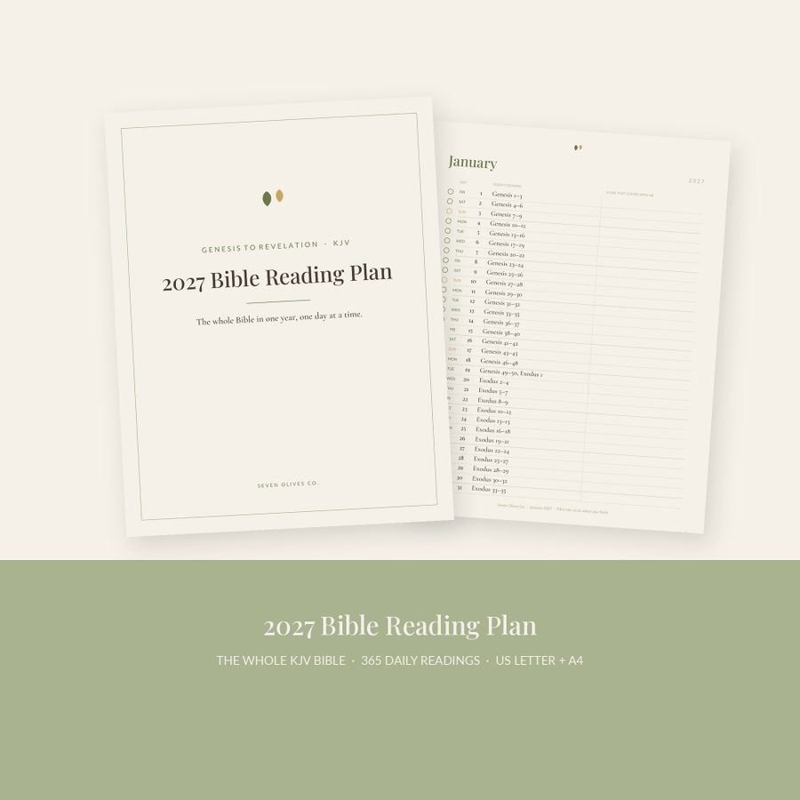 2027 Bible Reading Plan printable, page preview 2