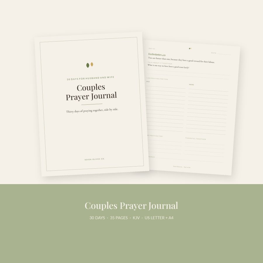 Couples Prayer Journal printable, page preview 2