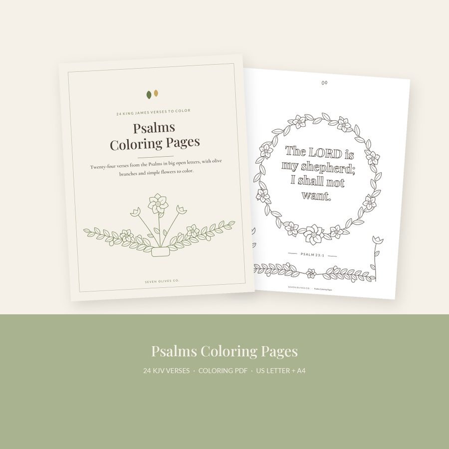 Psalms Coloring Pages printable, page preview 2