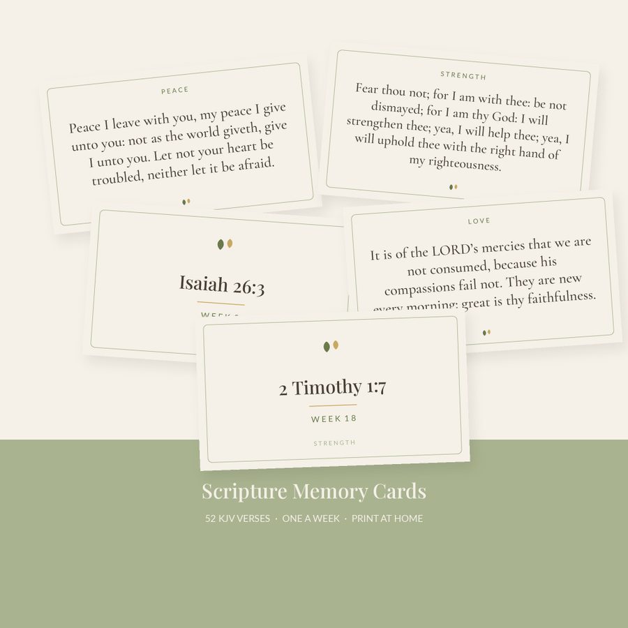 Scripture Memory Cards printable, page preview 2