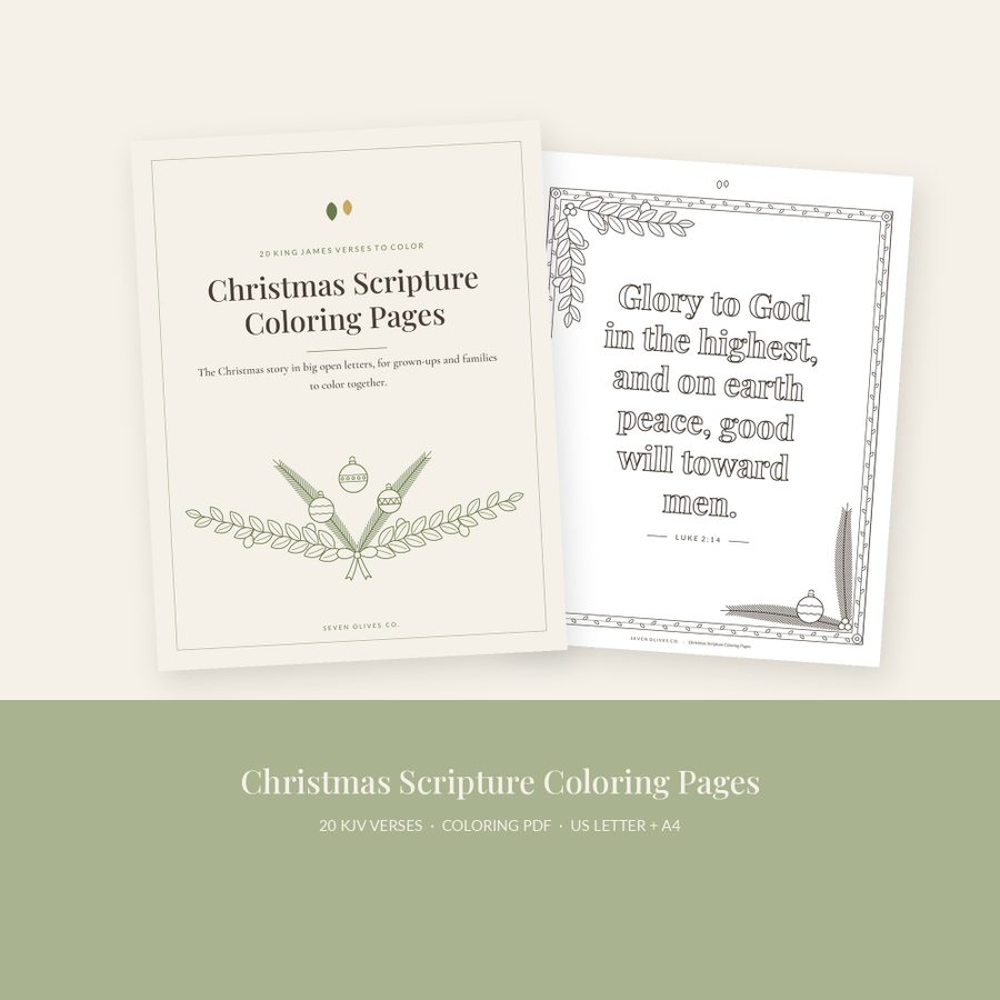 Christmas Scripture Coloring Pages printable, page preview 2